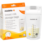 美德乐（Medela）储奶袋存奶袋母乳储存保鲜一次性奶袋180ml*25片/盒