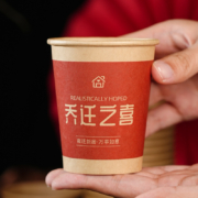 天降福利：柔伯诗 乔迁之喜纸杯 一次性加厚红色水杯 50个