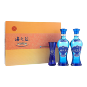 洋河【中秋送礼】蓝色经典 海之蓝 52度 礼盒装 480ml*2瓶 白酒 1*2瓶礼盒装