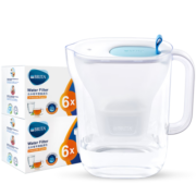 碧然德（brita） 设计师滤水壶+去水垢专家版滤芯套装 专家版滤芯12枚+设计师水壶蓝（到手1壶13芯）