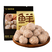 鲜京采 正宗 潮汕手打牛肉丸1000g 4袋约60颗