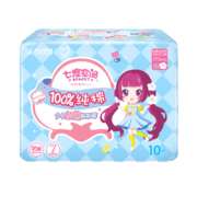 七度空间卫生巾少女超薄纯棉柔软加长夜用加量熟睡卫生巾338mm 少女超薄纯棉夜用【338mm 40片】