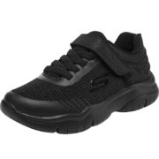 31日20点开始：Skechers斯凯奇儿童鞋女童运动鞋秋冬易弯折轻便学生鞋男童跑步鞋302476L 全黑色-BBK-男女款 36