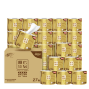 清风 卷纸 原木金装200克27卷*3件