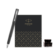 派克（PARKER）钢笔 签字笔 商务送礼 男女生日礼物 学生练字文具 威雅XL经典黑白夹墨水笔+深灰迷你墨水礼盒