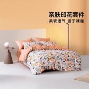 LOVO 乐蜗家纺 罗莱生活旗下品牌 床上磨毛四件套床单 菱境 1.2米床(150x215被套)枕套*1