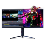 天玑TGD 34英寸 21:9带鱼屏WQHD IPS 144Hz 1ms HDR400 65wType-C带音响旋转升降游戏办公两用显示器W3408SQK