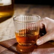 迎满鑫 竖纹烧酒杯白酒杯1个