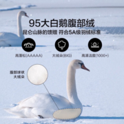 LOVO罗莱生活旗下品牌 95%白鹅绒被子冬天厚被芯被褥保暖抗菌单双人被 【瑞士抗菌】95昆仑雪鹅锁温冬被 200*230cm