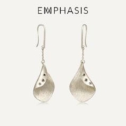 EMPHASIS 艾斐诗 「融」系列 丝锻合金黑钻石耳环 90541E