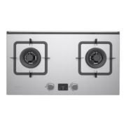 林内（Rinnai）燃气灶双灶 家用台嵌入两用 超长定时双眼猛火灶天然气 高端节能灶具 不锈钢面板 大火力 5.0KW大火力+定时灶2E08MT