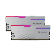 宏碁掠夺者（PREDATOR）32G(16G×2)套装 DDR5 6800频率 台式机内存条 Hermes冰刃系列 RGB灯条(C32) 银色