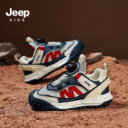 吉普（JEEP）吉普童鞋秋季新款儿童运动鞋-23AW8601 米/卡其 28