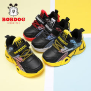 BoBDoG 巴布豆 旗舰店官方旗舰儿童棉鞋2021新款冬鞋保暖运动鞋男童加绒鞋