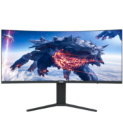 海尔（Haier） 34英寸带鱼屏显示器 准4k 144HZ 99%sRGB 游戏电竞电脑屏幕21:9 人体工学支架 HT-R34D2V3C