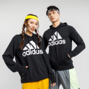 4日10点开始：Adidas/阿迪达斯 大logo连帽套头衫