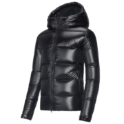 DESCENTE迪桑特 SKI STYLE系列 男子羽绒服 秋冬保暖短款连帽运动休闲 黑色-BK L