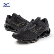 Mizuno 美津浓 男女跑步运动鞋轻量缓震透气舒适23款WAVE PROPHECY 12 33/黑色/金色 40.5