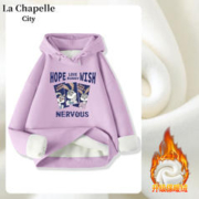 La Chapelle City 拉夏贝尔 女士连帽加绒卫衣hy20231019jd013
