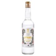 KINMEN KAOLIANG 金门高粱酒 白金龙 58%vol 清香型白酒 600ml 单瓶装