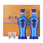 YANGHE 洋河 海之蓝480ml 口感绵柔浓香型白酒 42度 480ml*2瓶 礼盒装