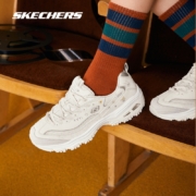 双11预售：Skechers 斯凯奇女鞋花心熊冬季卡通刺绣熊猫鞋休闲透气白色运动鞋