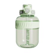 BOTTLED JOY吨吨桶 马卡龙酷吨吨双饮男女塑料杯 便携背带耐摔耐高温大肚杯 自由韵绿600ML