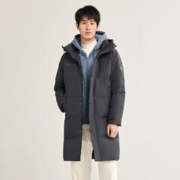 雪中飞 男式连帽长款羽绒服2023冬季户外防风防寒高品质鸭绒保暖外套