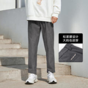 GXG 男装 三色灯芯绒休闲裤男士直筒长裤松紧腰