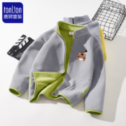 Tonlion Kids 唐狮童装 2023年秋新款儿童双面摇粒绒外套 多色