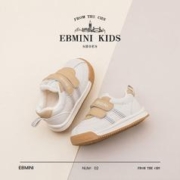 EBMINI 英贝米尼冬季宝宝鞋子加绒小童棉鞋休闲小板鞋男童学步鞋女