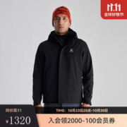 KAILAS 凯乐石 硬壳冲锋衣户外徒步暴雨防水三合一外套抓绒保暖登山服男女 男 墨黑 KG2331123 XL