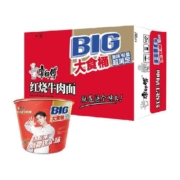 康师傅方便面大食桶红烧牛肉面112g×12桶整箱泡面