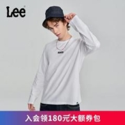 Lee XLINE23秋冬新品标准版圆领多色男长袖T恤打底衫LMT0070913RX