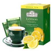 ahmad tea英国亚曼茶柠檬香柠水果干组合红茶包调味茶办公室独立袋泡茶20包 柠檬绿茶20包