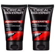 欧莱雅（L'OREAL）男士洗面奶 火山岩控油洁面50ml*2