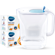PLUS会员：BRITA 碧然德 fill&enjoy Style设计师系列 滤水壶 蓝色 一壶十二芯