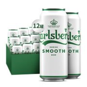 Carlsberg 嘉士伯 醇滑500ml*12罐丹麦经典皮尔森拉格啤酒整箱