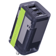 闪极（Sharge）65W多口充电器氮化镓GaN快充头兼容PD30W/20W适用苹果iPhone14华为小米三星手机macbook笔记本电脑 闪极-65W极隐充电头2C1A-黑