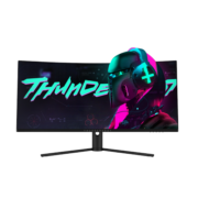 雷神 34英寸 WQHD 21:9带鱼 2K 144Hz 1Ms 曲面窄边 升降旋转底座 HDMI HDR电竞办公游戏显示器/电脑显示屏