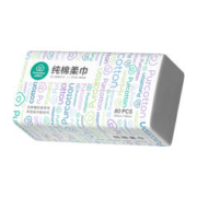 全棉时代 洗脸巾一次性纯棉柔巾抽取式干湿两用洁面巾80抽*6包