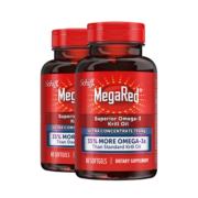 【双11预售】MegaRed/脉拓美国纯南极精萃磷虾油鱼油软胶囊80粒*2