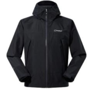 库存浅！Berghaus Paclite Dynax 男士GTX防水连帽硬壳冲锋衣 黑色S码