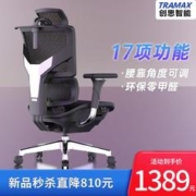 TRAMAX 创思智能 RX3人体工学椅电脑椅网椅家用办公电竞椅游戏椅青少年椅 RX3 经典黑