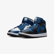 NIKE 耐克 女NIKE Jordan 1 AJ1黑白蓝阴阳复古板鞋DR0501-401