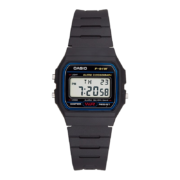 CASIO 卡西欧 手表 运动系列 多功能简约中性小方块石英表 F-91W-1D