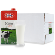 概率券：MLEKOVITA 妙可 波兰进口黑白牛系列 全脂3.2UHT纯牛奶1L*12盒