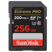 SanDisk 闪迪 Extreme PRO SDXC UHS-I 存储卡 256 GB（V30，传输速度 200 MB/s，U3，4K UHD