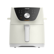 东芝（TOSHIBA）空气炸锅大容量5l烤箱家用全自动不用翻面智能触屏 精控鲜旋风无油低脂空气炸锅烤箱一体机 浅杏色