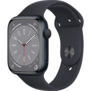 Apple Watch Series 8 智能手表GPS款41毫米午夜色铝金属表壳午夜色运动型表带 MNP53CH/A